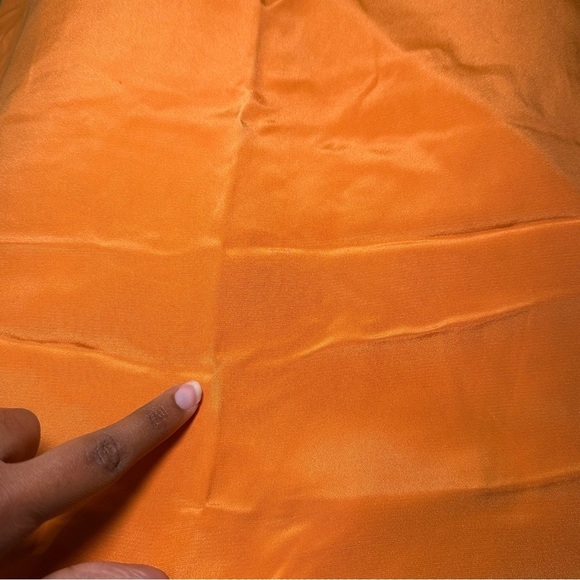 Hugo Buscati Silk Vibrant Orange Mini Skirt Size 10 - Picture 12 of 12